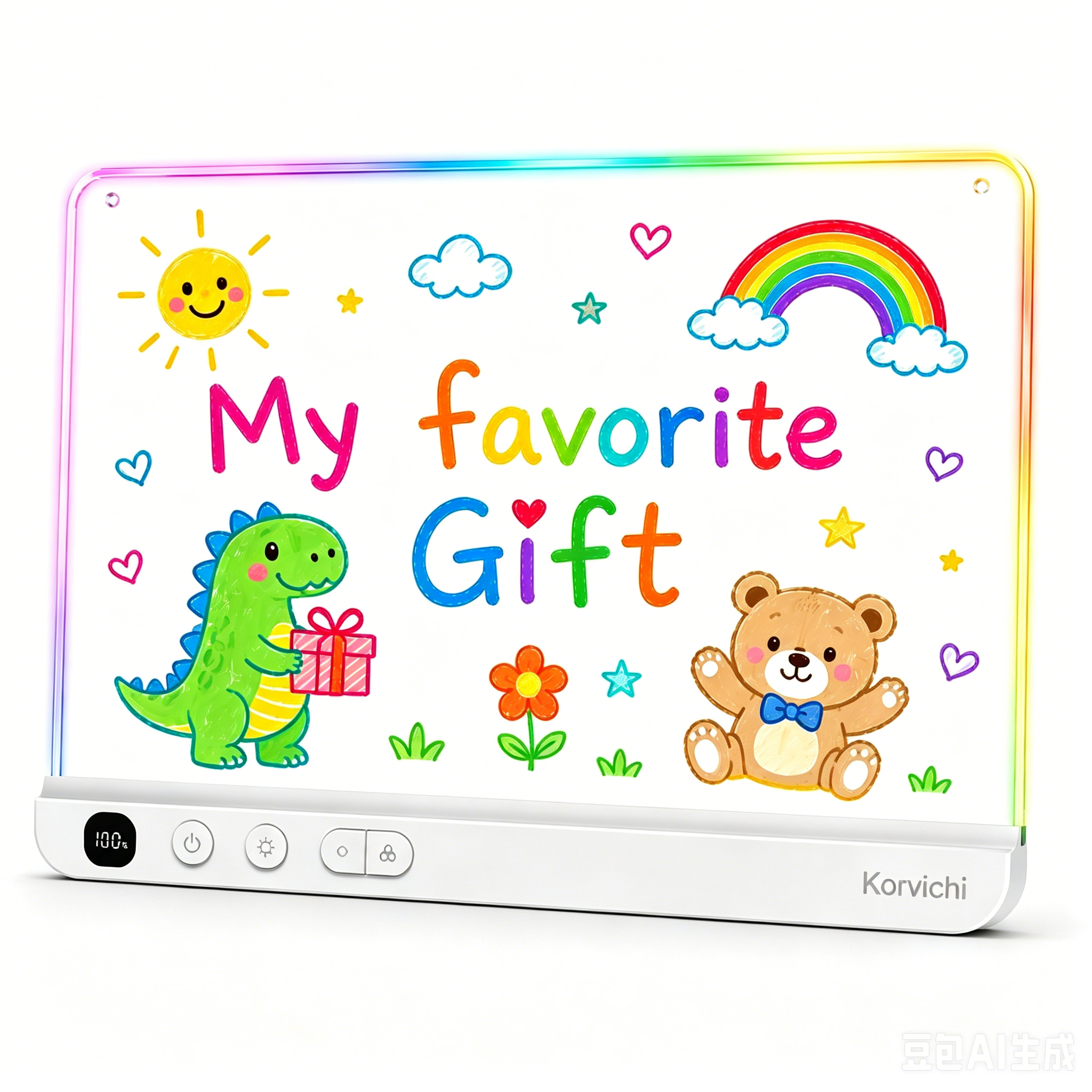 Korvichi LED glow drawing board for kids